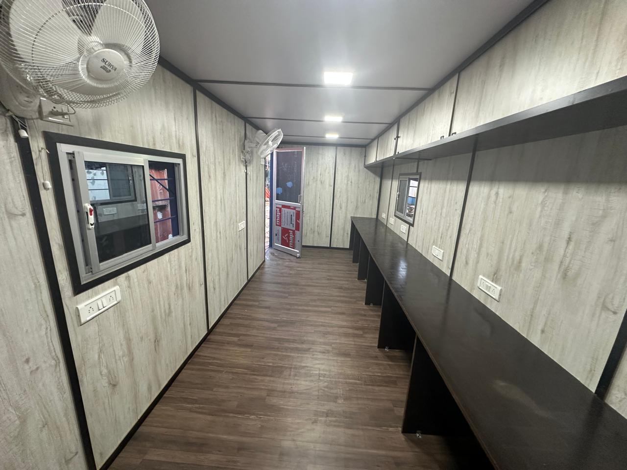 Container home in mountain setting